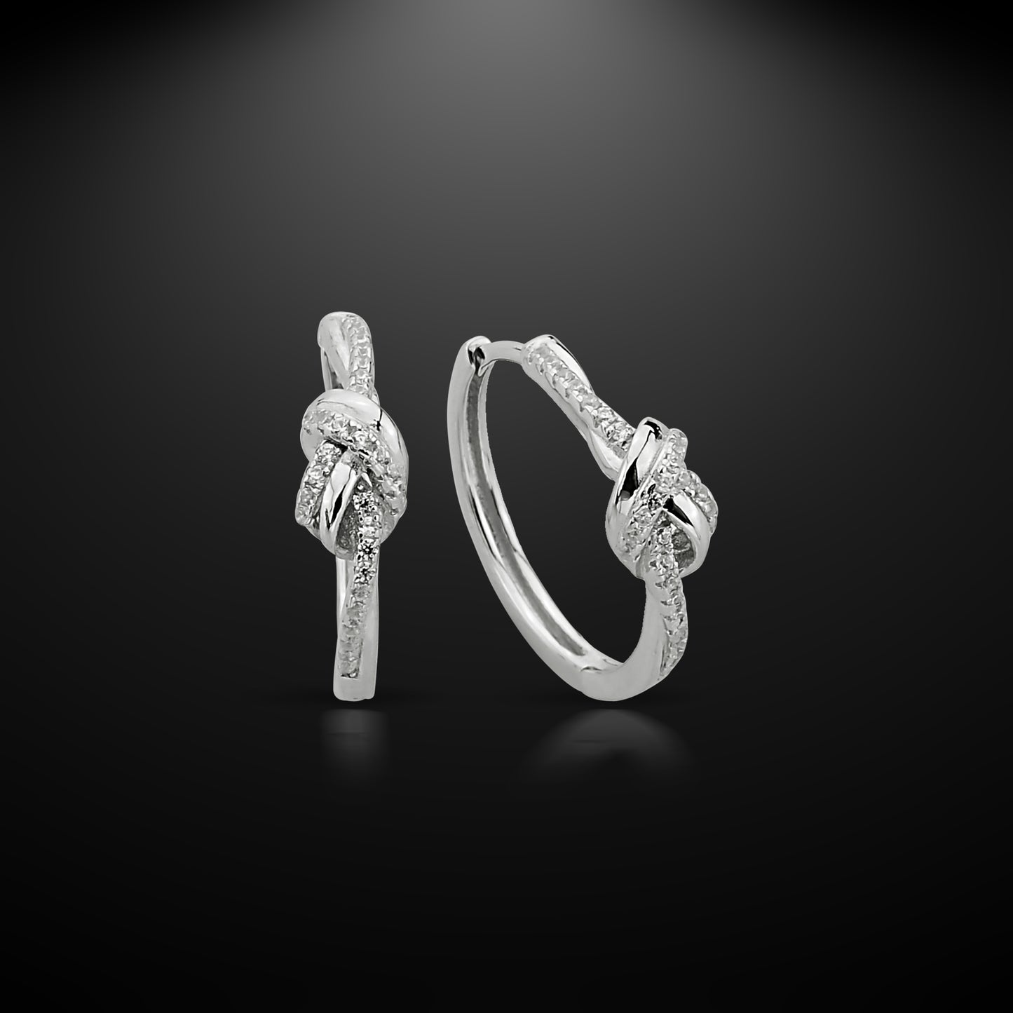 Bequasa Love Loop Ohrringe, Silber 925, Rhodiniert