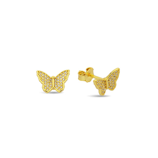 Bequasa Glitz Butterflies Ohrringe, Silber 925, Rhodiniert