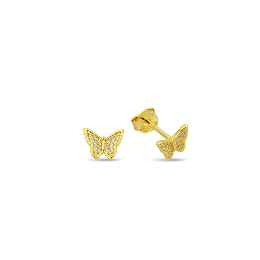 Bequasa Shimer Butterflies Ohrringe, Silber 925, Rhodiniert