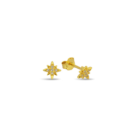 Bequasa Superstar Ohrringe, Silber 925, Rhodiniert
