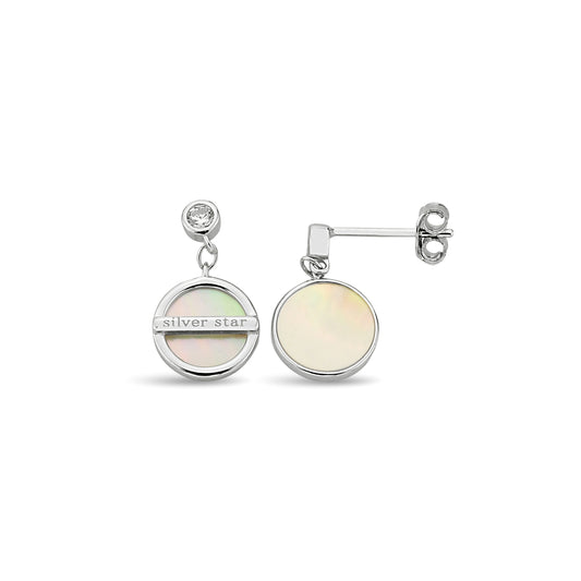 Bequasa Attract Silver Star Ohrringe, Silber 925, Rhodiniert