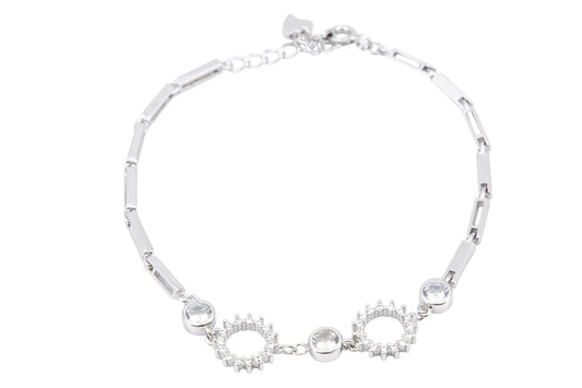 Bequasa Creativity Circle Armband, Silber 925, Rhodiniert