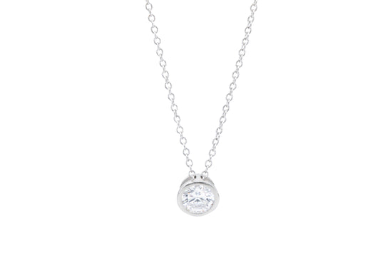 Bequasa Sparkling Circle Halskette, Silber 925, Rhodiniert