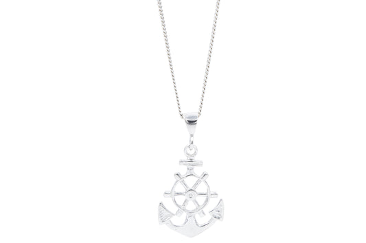 Bequasa Symbolic Nautical Halskette, Silber 925, Rhodiniert