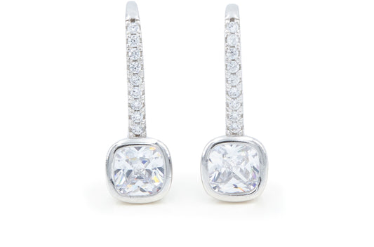 Bequasa Creativity Cristall Ohrringe, Silber 925, Rhodiniert