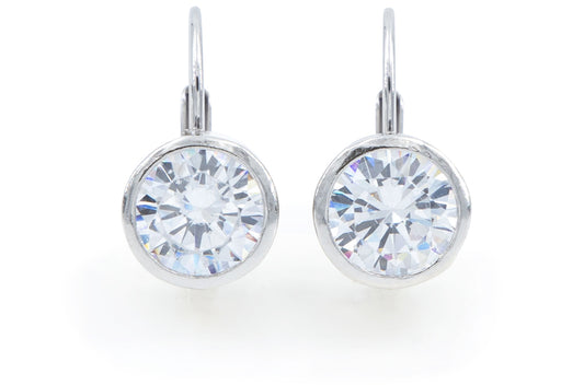 Bequasa Elegance Circle Ohrringe, Silber 925, Rhodiniert